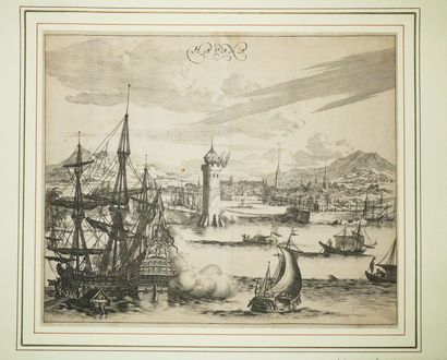 null CARAÏBES - CUBA - "HAVANA" ( Vue de la HAVANE), Jacob Van MEURS, 1671. Gravure...