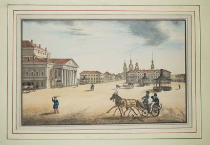 null RUSSIE - ST PETERSBOURG - [VUE DE L'HÔPITAL à St Petersbourg?], d'après Alexandre...