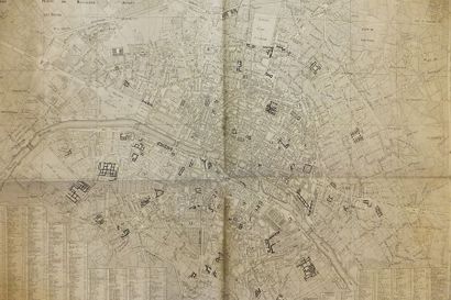 null PARIS (75) - PLAN DE PARIS - Nouveau plan de la ville de Paris, dressé par Lorrain...