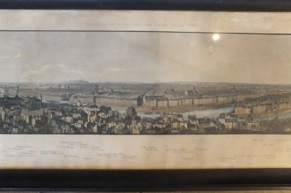 null LOT DE DEUX PANORAMAS DE PARIS - MARTENS, Frédéric (Venise, 16 Décembre 1806...