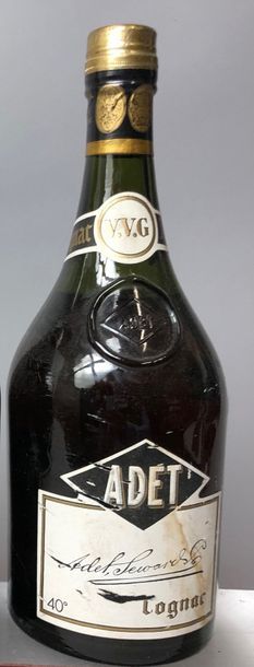 null 1 bouteille COGNAC ADET SEWARD 1928 Certificat d'origine aposé au dos Etiquette...