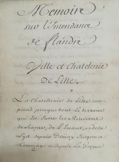 null 

DUGUÉ DE BAGNOLS (Dreux-Louis)

Mémoire sur l'intendance de Flandre. In-4,...