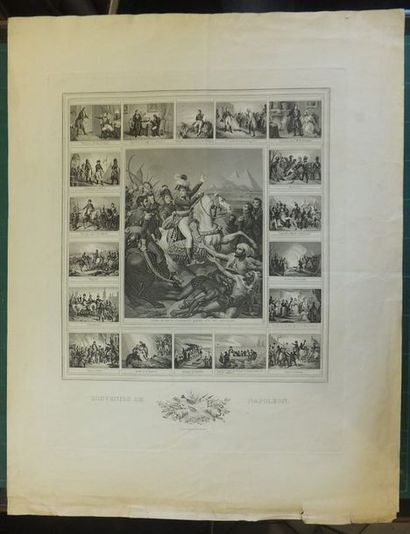 null NAPOLEON - Gravure, Souvenirs de Napoléon (estampes représentant Bonaparte à...