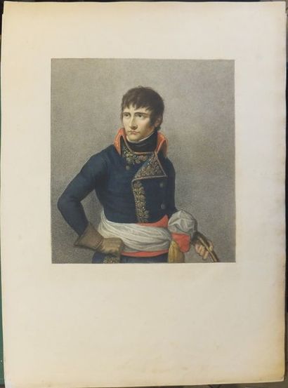 null NAPOLEON - Portrait de Lucien, frère de Napoléon Ier. Gravure rehaussée en couleur....