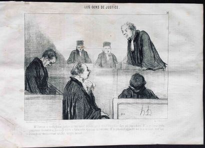 null CARICATURE - JUSTICE - Honoré DAUMIER “Les Gens de Justice”. CHARIVARI, année...