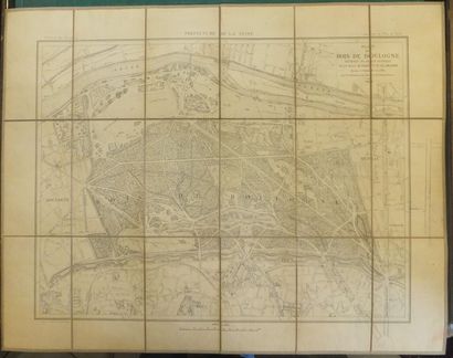 null PARIS (75) - PLAN DU BOIS DE BOULOGNE extrait du Plan Général de la ville de...