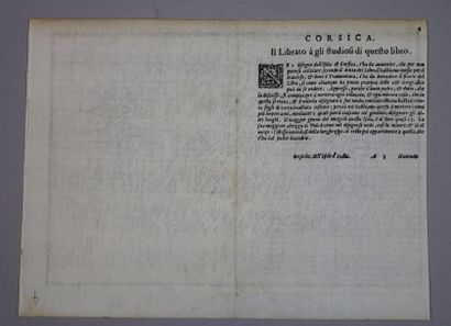 null CORSE. L'Isola di Corsica. XVIe siècle Carte tirée du livre de Fra Leandro ALBERTI...