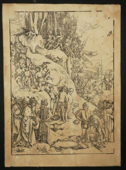 null DÜRER Albrecht (Nüremberg 1471 † 1528) - ""Le Martyre des dix mille Chrétiens"....