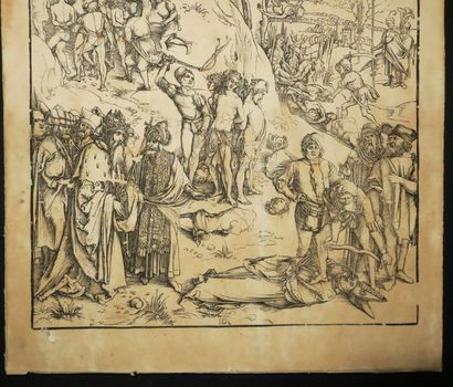 null DÜRER Albrecht (Nüremberg 1471 † 1528) - ""Le Martyre des dix mille Chrétiens"....