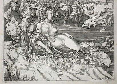 null DÜRER Albrecht (D'après) (Nüremberg 1471 † 1528) - "Le Monstre Marin". Gravé...