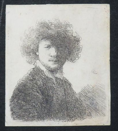 null REMBRANDT Harmenszoon van Rijn (Leyde 1606 † Amsterdam 1669) - "Autoportrait,...