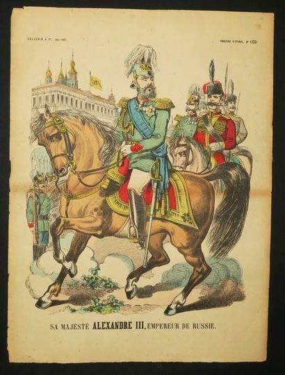 null RUSSIE- IMAGERIE D'EPINAL "(PORTRAIT) de Sa Majesté ALEXANDRE III, EMPEREUR...