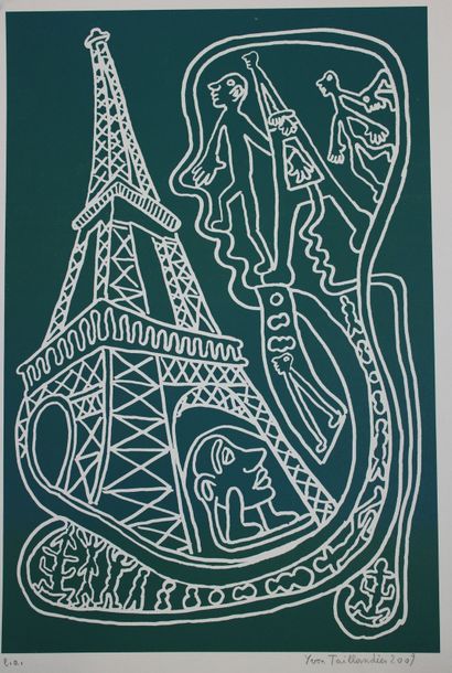 null TAILLANDIER Yvon (1926-2008). [Tour Eiffel III]. 2009. Sérigraphie. Impression...