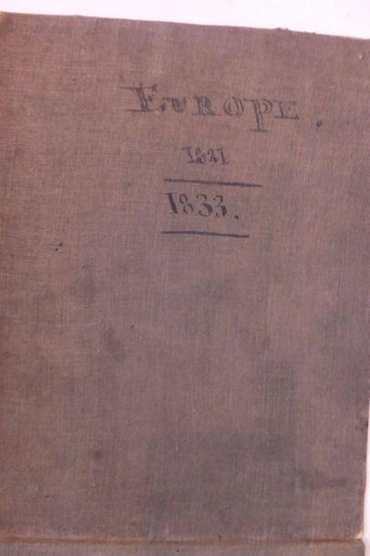 null EUROPE - CARTE GEOGRAPHIQUE ET PHYSIQUE DE L'EUROPE, 1833, par ADRIEN-HUBERT...