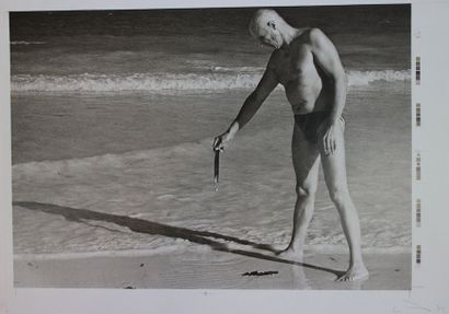 null WILP Charles (1932-2005) Portrait de Joseph Beuys. 1974. Impresion offset. 49,5...