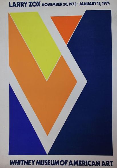 null ZOX Larry (1937-2006). [Composition géométrique]. 1973. Sérigraphie en couleurs....