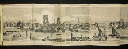 null ANGLETERRE - "The GRAND PANORAMA OF LONDON from the Thames". 1844. Vue panoramique...