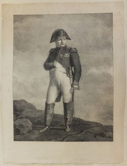 null NAPOLEON - Napoléon lithographie, H.31,6xL.24cm. - Etat B -