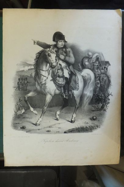 null NAPOLEON - Napoléon devant Ausbourg - Lithographié par Lecler, en 1832 chez...
