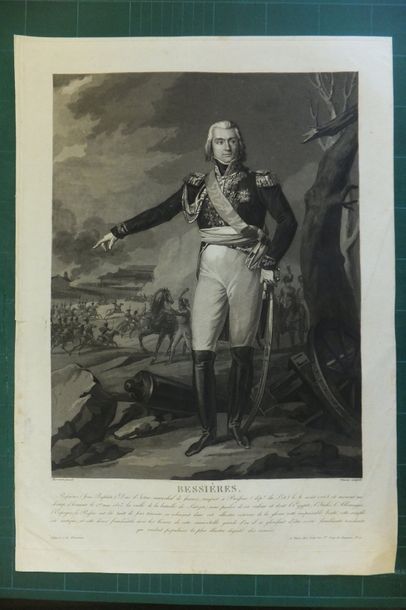 null NAPOLEON - Portrait de Jean-Baptiste BESSIERES, duc d'Istrie, maréchal de France,...