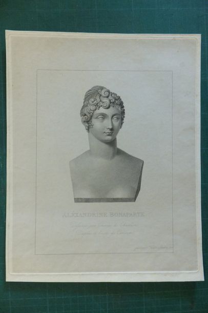 null NAPOLEON - Alexandrine Bonaparte, dessinée par Charles de Chatillon, d'après...
