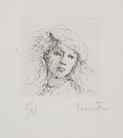  Leonor FINI (1906-1996)

Portrait au chapeau 

Gravure 

Numéroté 5/38 et signé... Gazette Drouot