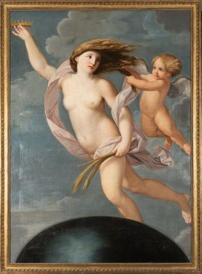  ENGLISH school of the XVIIIth century, after Guido RENI Allegory of Fortune with...