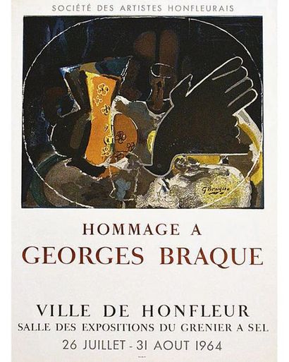 BRAQUE GEORGES Georges Braque Hommage à Georges Sté des Artistes Honflorais 1964... Gazette Drouot
