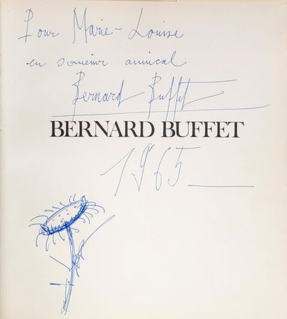  Bernard BUFFET (Paris 1928 - Tourtour 1999) 
Fleur, pour Marie Louise en souvenir... Gazette Drouot