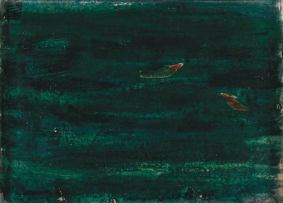  SANYU (Shun-Ching 1900 - Paris 1966)
Les poissons rouges

Toile marouflée sur carton
14... Gazette Drouot