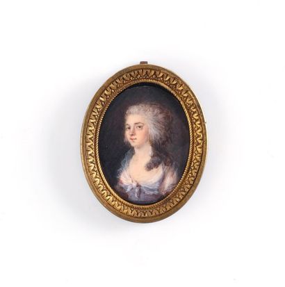 École française du XVIIIe siècle. Portrait...