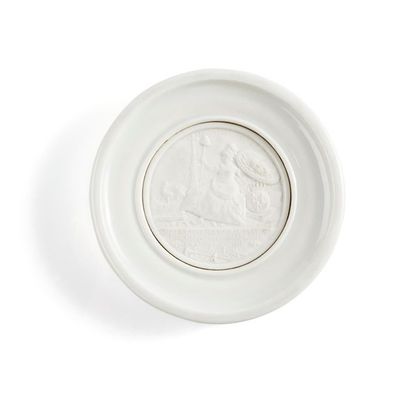 Porcelain medallion containing a biscuit...