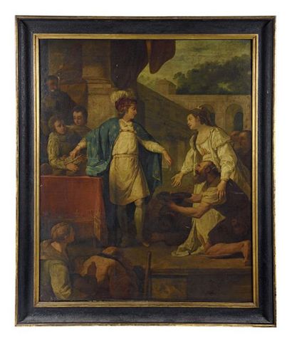  Nicolas Guy BRENET (1728-1792), entourage de. Saint-Louis et Sainte-Elisabeth de...