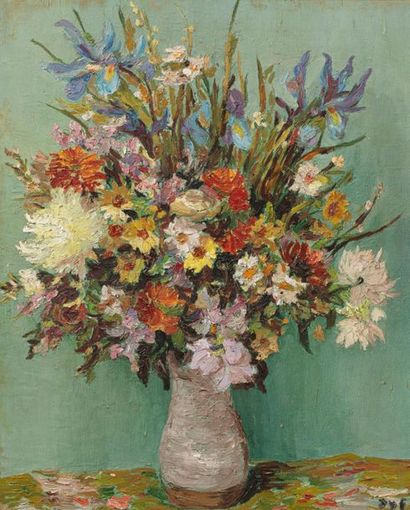  Marcel DYF (Paris 1899-Bois d'Arcy 1985) Bouquet de fleurs Huile sur toile d'origine...