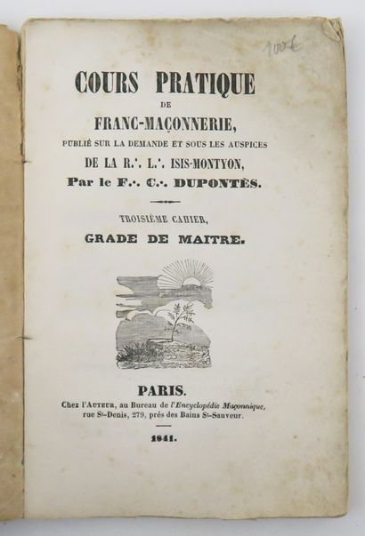 Franc-Maçonnerie - CHEMIN-DUPONTÈS (Jean-Baptiste)....