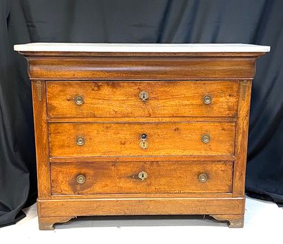 Louis-Philippe solid walnut chest of drawers...
