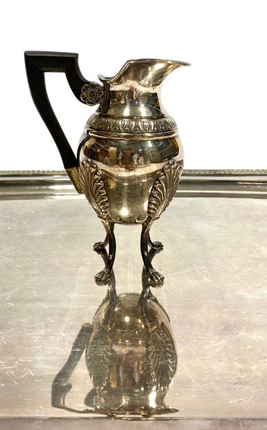  Silver plated tea and coffee set including a coffee pot, a teapot, a sugar bowl...