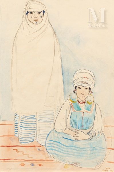 Einar JOLIN (Stokholm 1890 - 1976) Deux femmes de Biskra

Aquarelle et gouache sur... Gazette Drouot