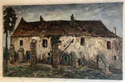 Georges BALLERAT (1902-2000) Le vieux moulin des Vaux de Cernay 
Huile sur toile...