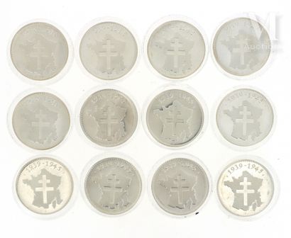 12 médailles argent - Collection du Débarquement TRESOR DU PATRIMOINE 
Collection...