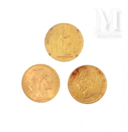 Trois pièces en or