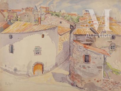 Alix AYMÉ (1894-1989) View of a village

Watercolor on paper

Signed lower left

47... Gazette Drouot