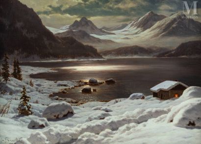 Ivan Fedorovich CHOULTSÉ (1874-1939) Clair de lune sur le lac de Saint Moritz (1922)
Huile... Gazette Drouot