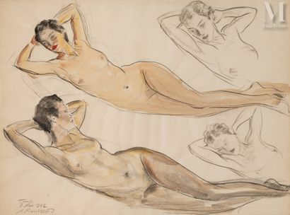 Alexandre ROUBTZOFF (Saint Petersbourg 1884 - Tunis 1949) Étude de Nus
Aquarelle... Gazette Drouot