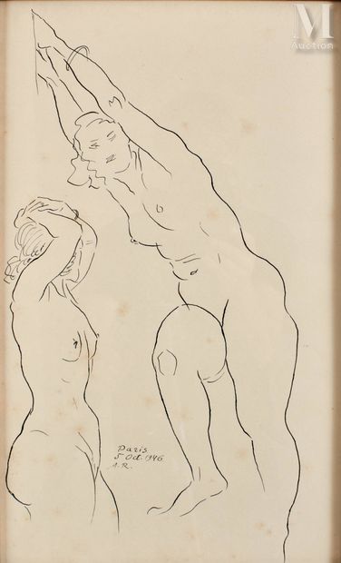 Alexandre ROUBTZOFF (Saint Petersbourg 1884 - Tunis 1949) Etudes de nu féminin
Plume,... Gazette Drouot
