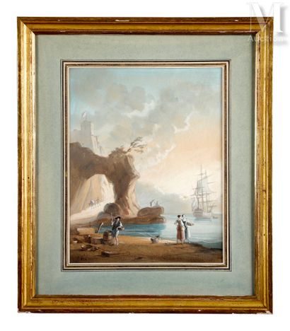 Claude Joseph VERNET (1714-1789), dans le goût de Landscapes with sailboats and castle

Pair... Gazette Drouot