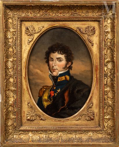 Jacob Axel GILLBERG (Suède, 1769-1845) Portrait de Jean-Baptiste Jules Bernadotte,... Gazette Drouot