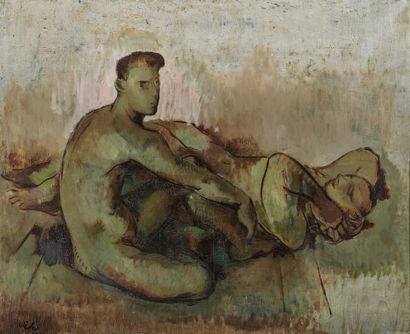 Paul STRECKER (Mayence 1900 – Berlin 1950) The naked couple

Oil on canvas
81 x 100... Gazette Drouot