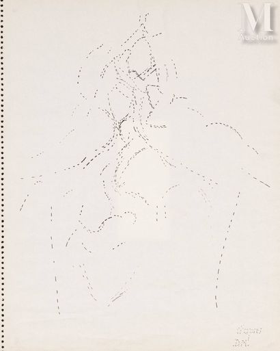 Dora MAAR (Tours 1907 - Paris 1997) Composition pointilliste
Encre sur papier
33,5... Gazette Drouot