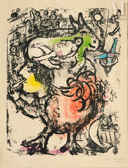 Marc Chagall (1887-1985) Pirouette de Cirque, 1961
Lithograph on Arches wove paper
Signed... Gazette Drouot